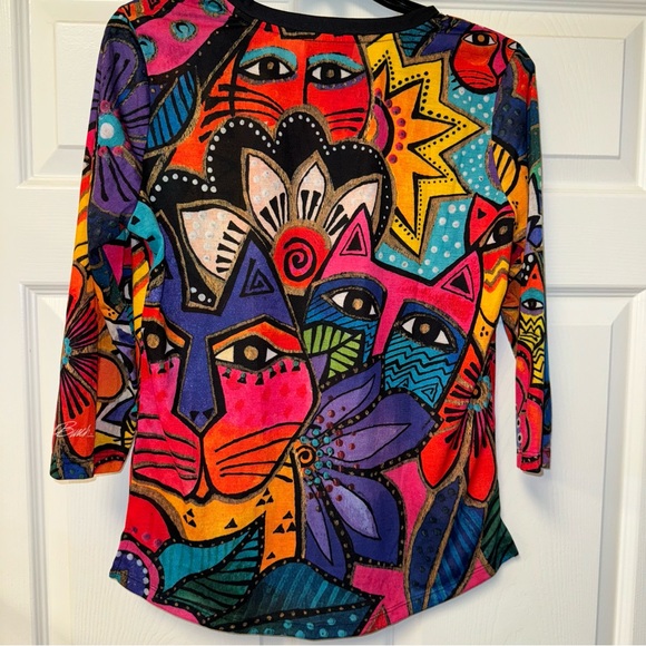 Laurel Burch cat tee M - Picture 2 of 4